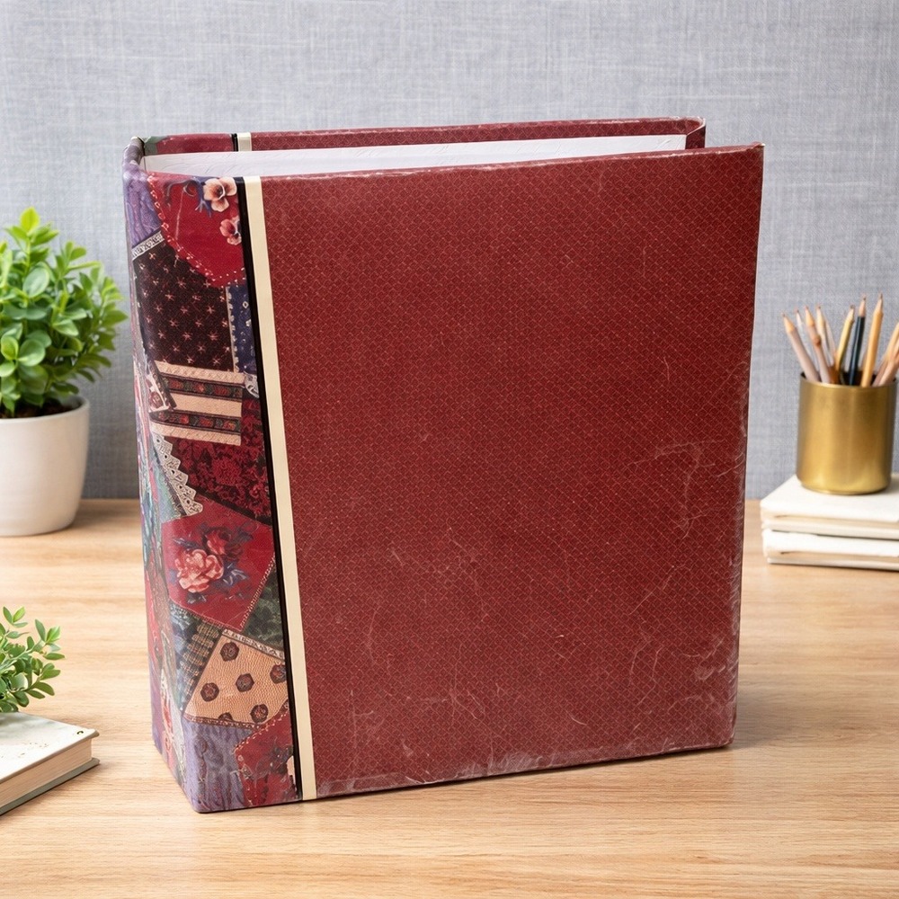 Vintage Scrapbook Photo Album 80 Page 3-Ring Binder Multi-Color‎ Memory Keepsake